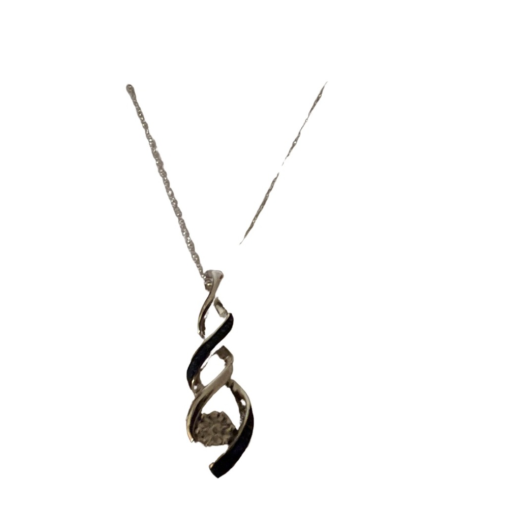 NIB sapphire and cz necklace